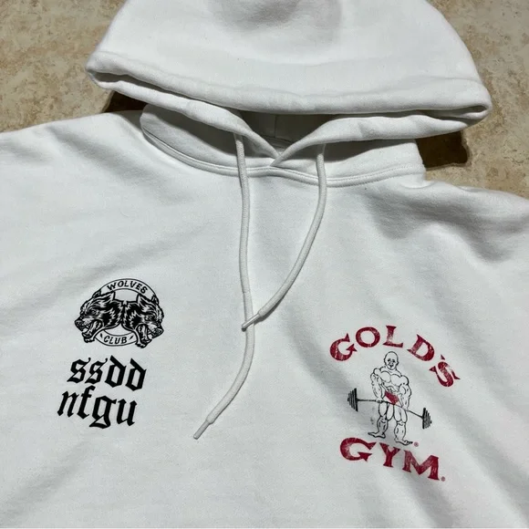 Darc Sport Wolves x Golds Gym Hoodie  Mens Size Medium - Picture 4 of 6